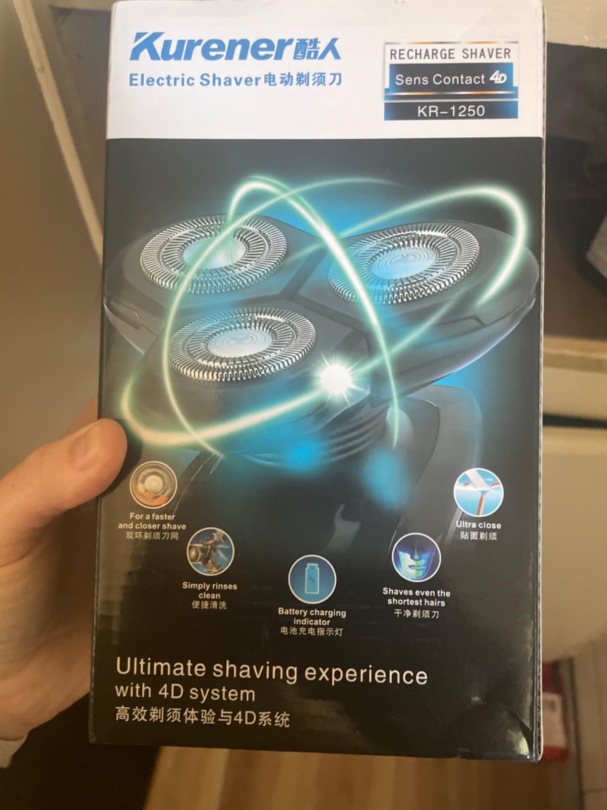 Kurener Electric Razor for Men 1250Series Washable, Powerful Motor customer photo 2