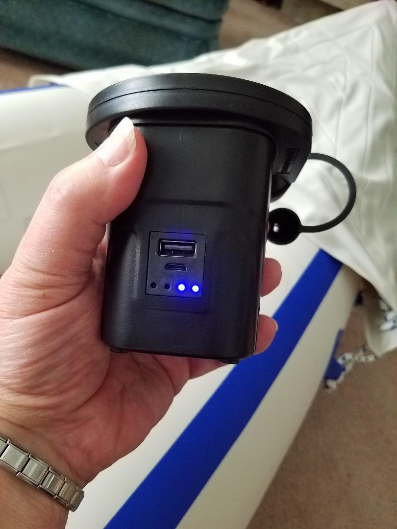 Dr.Meter 4000mAh Rechargeable Air Pump for Inflatables Ultra Fast Inflator | Portable Quick-Fill Inflate/Deflate Air Mattress Pump for Outdoor Camping Inflatable Pool Float Boat Raft Swim Ring Airbed customer photo 1