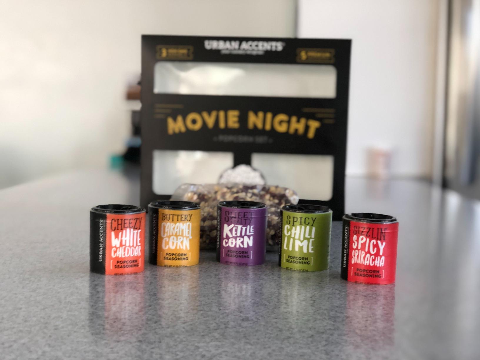 Urban Accents Movie Night Popcorn Gift Set, 3 Varieties & 5 Seasonings customer photo 2