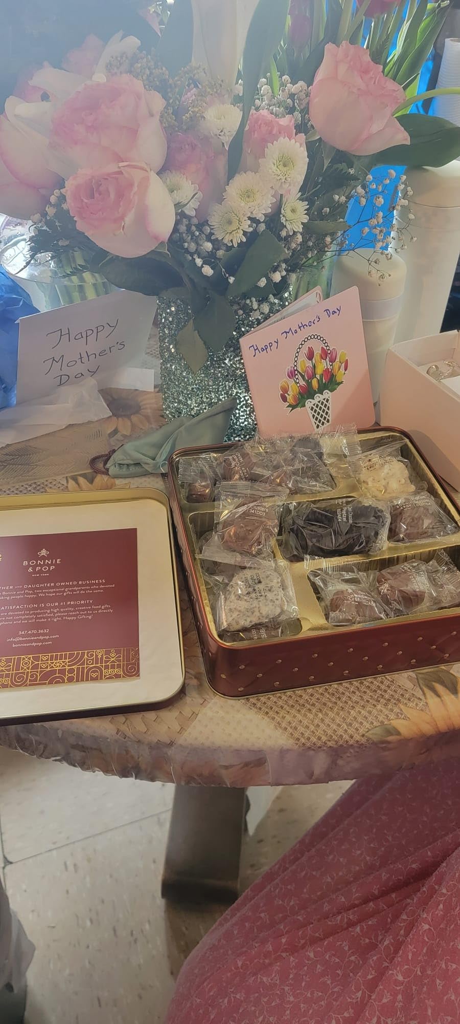 Chocolate Gift Basket, Candy Food Gifts Arrangement Platter, Gourmet Snack Box, Holiday Present Idea, Corporate, Employee Appreciation, Him & Her, Men Women Sympathy Family Parties & Get Well- Bonnie & Pop customer photo 1