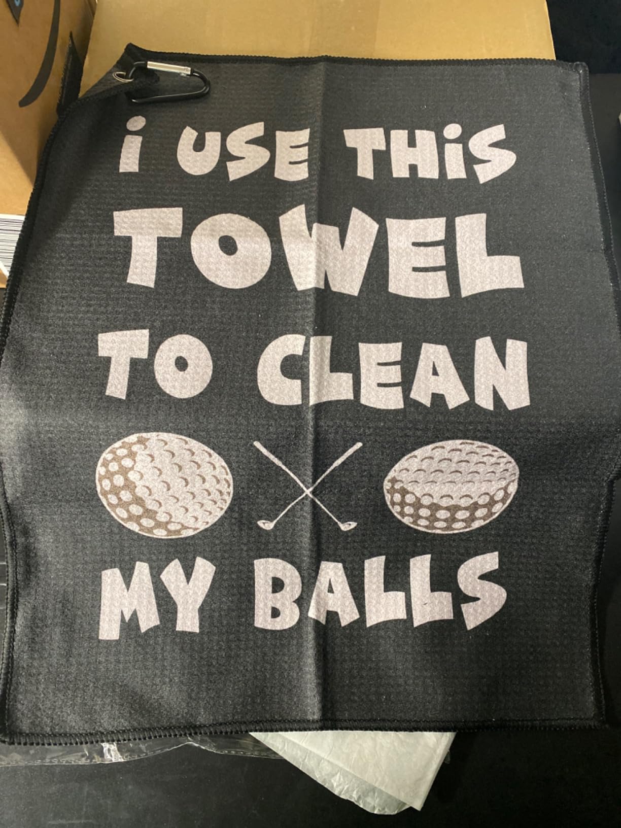SHANKITGOLF Towel, Funny Microfiber with Bag Clip, Gift for Men & Dad customer photo 2