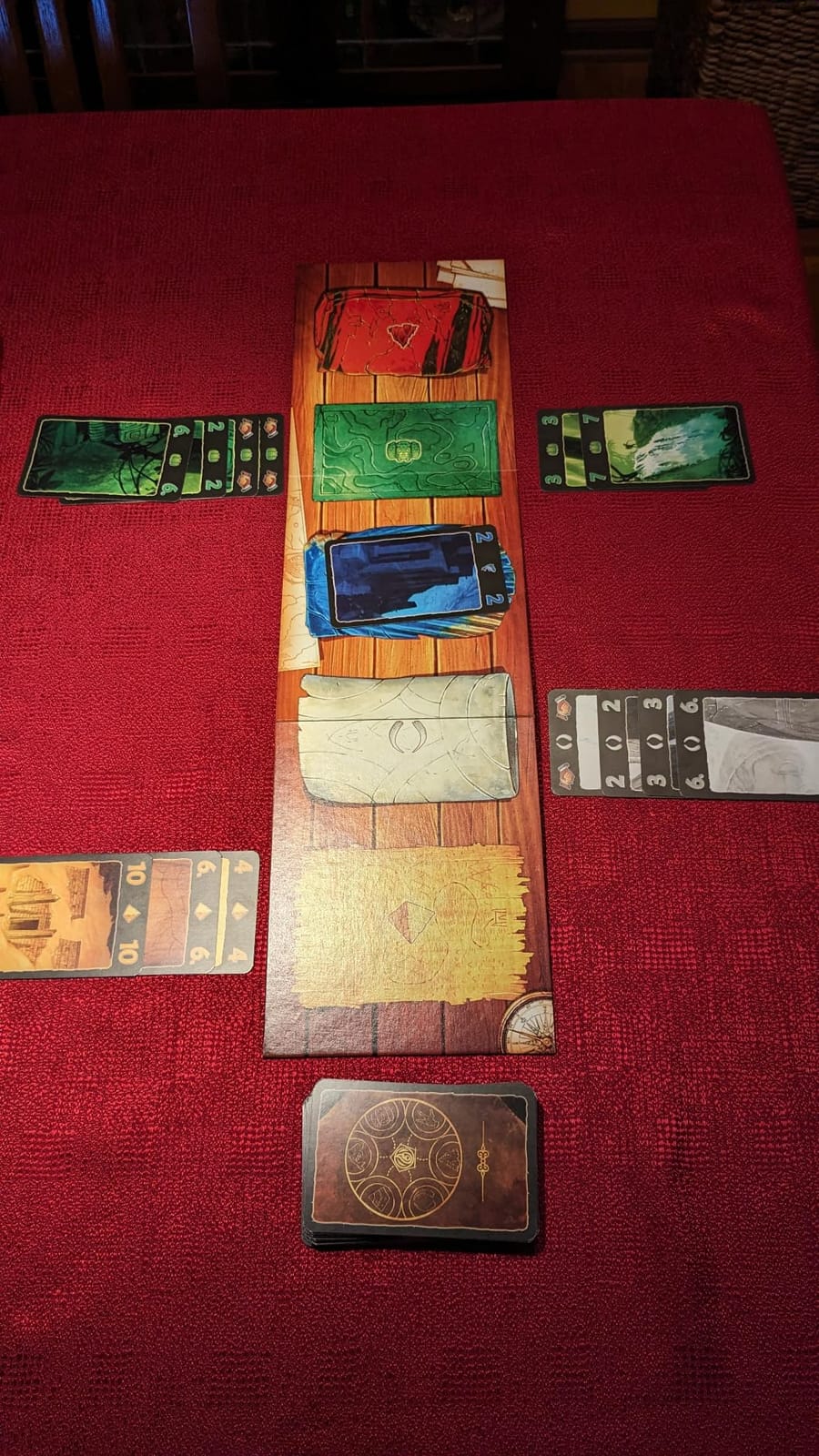 Lost Cities Card Game - with 6th Expedition | Two-Sided Board for Classic or New Edition | By Reiner Knizia | A Kosmos Game customer photo 2