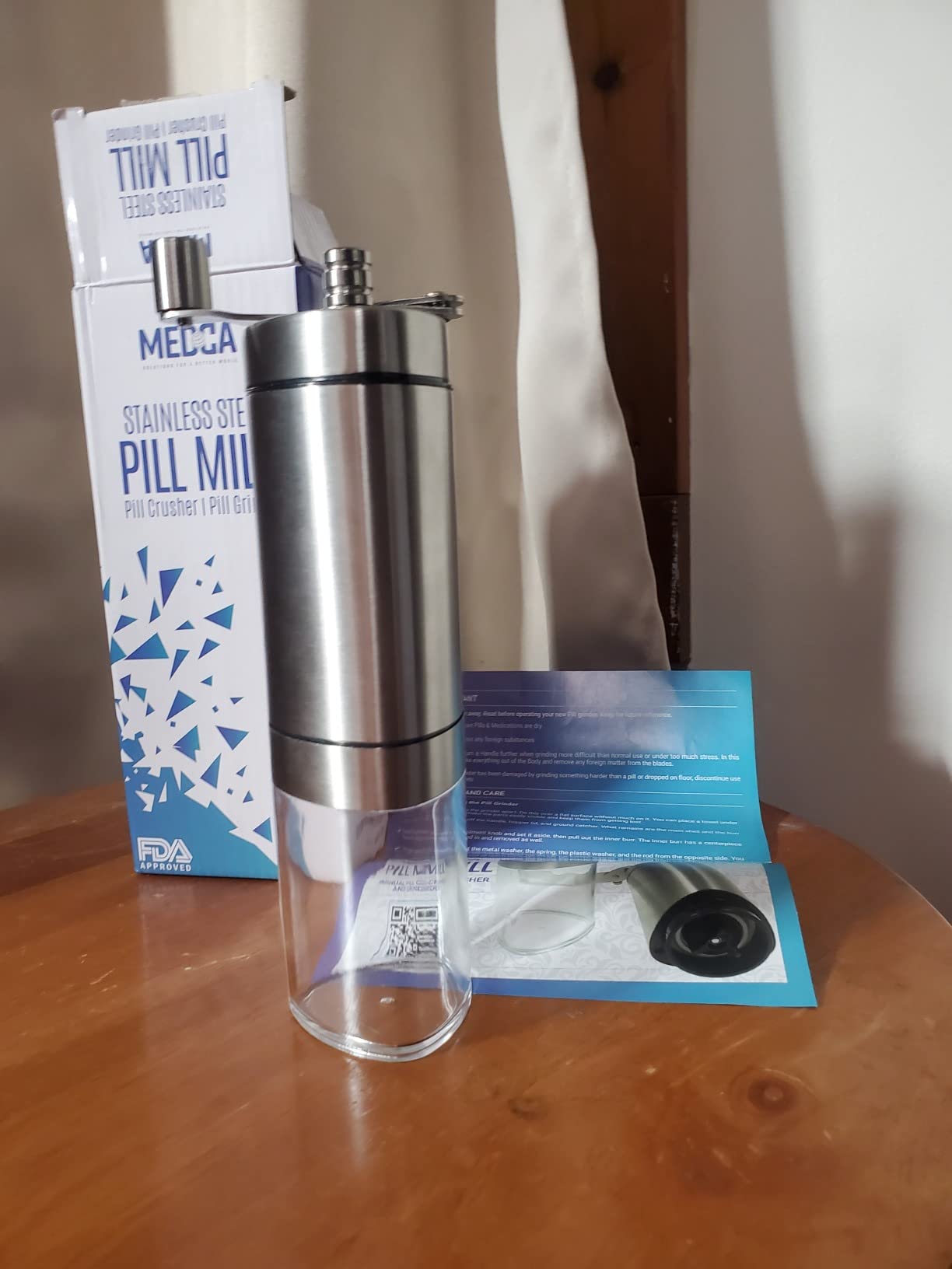Pill Grinder - Pro Manual Pill Crusher and Cutter Crush, Grind and Pulverize Multiple Pills and Tablets to Fine Powder Use for Seniors, Feeding Tubes, Kids or Dogs, Cats, & Pets, Stainless Steel customer photo 2