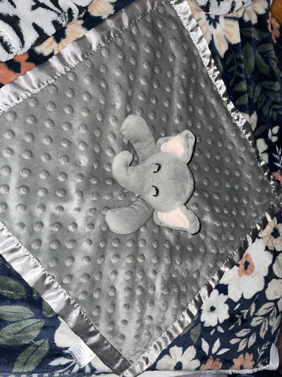 Pro Goleem Elephant Security Blanket, Soft Lovey Unisex Lovie Baby Gifts for Boys and Girls Snuggle Toy Stuffed Animal Newborn Essentials and Items Grey 16 Inch customer photo 2