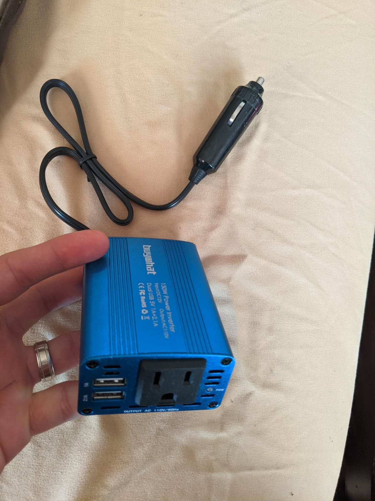 YSOLX 2000W Power Inverter 12V to 110V, DC to AC Inverter with 3 AC Outlets for RV Truck Camping, Home Emergency Use (4000W Peak) customer photo 2