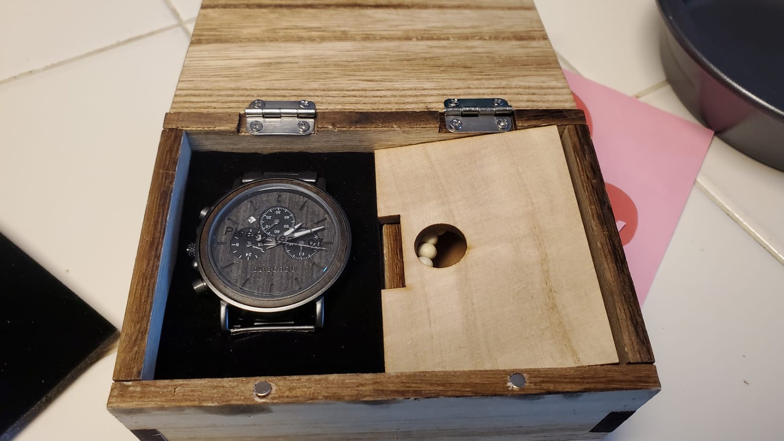 2win Engraved Wooden Watch for Boyfriend My MAN Fiancé Husband Customized Personalized Wood Watches for Men Birthday Anniversary Personalized Watch customer photo 2