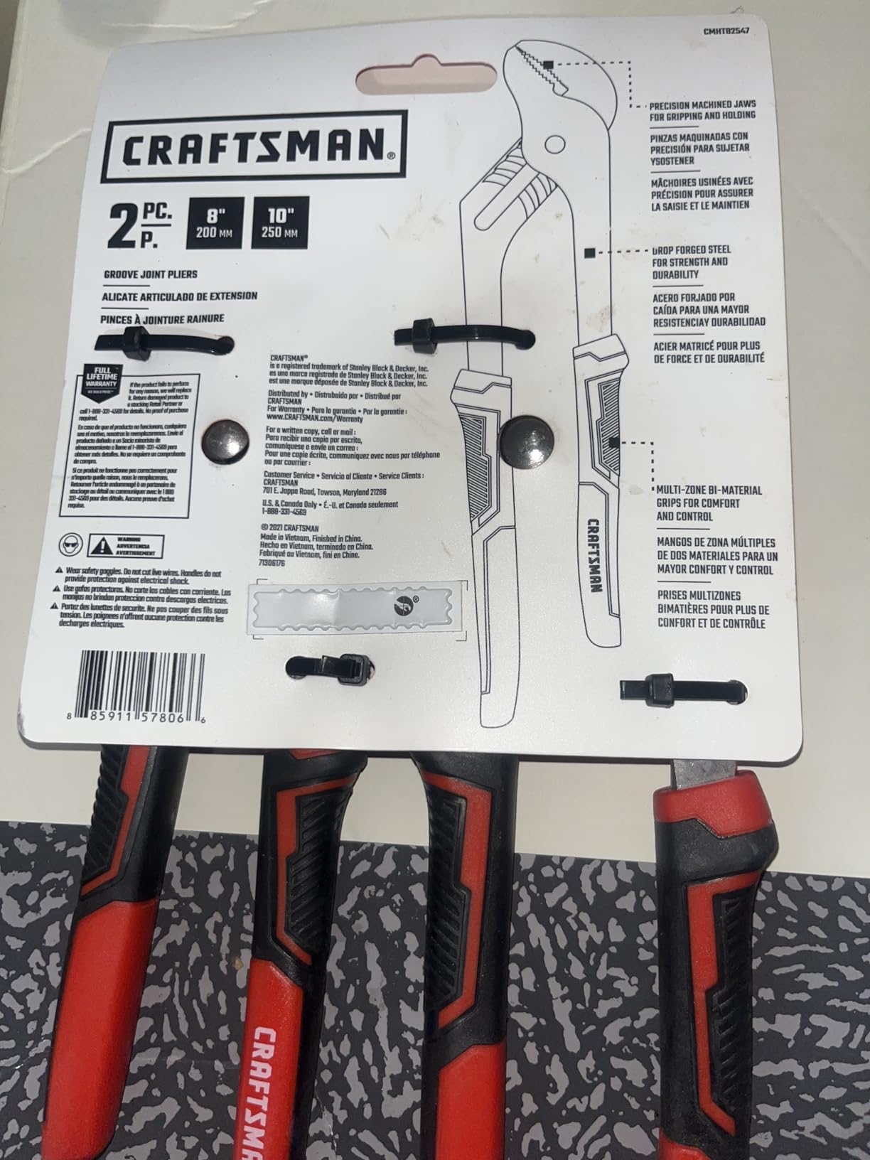 CRAFTSMAN Pliers, 8 & 10