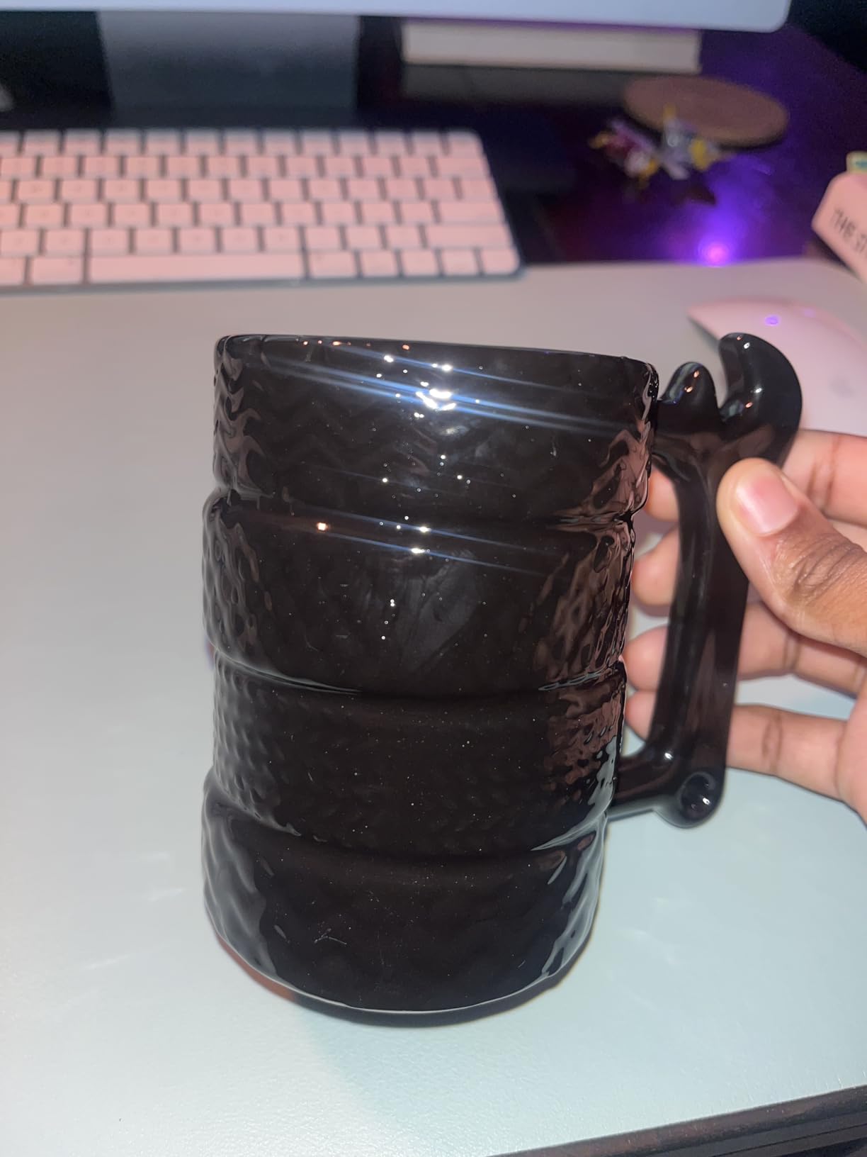 Tire Coffee Tea Mug Gift for Car Lovers Mechanics Car Enthusiasts Gifts for Man Birthday Gift customer photo 2