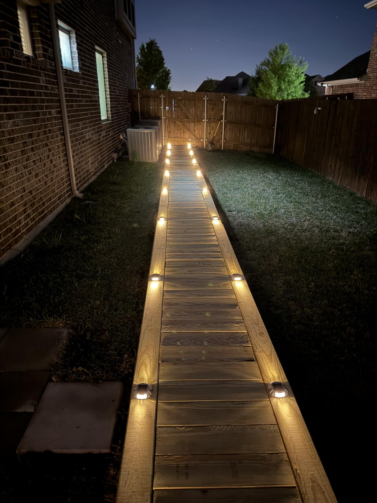 VOLISUN Solar Deck Driveway Dock Lights,Solar Pathway Lights,White 12 Pack customer photo 2