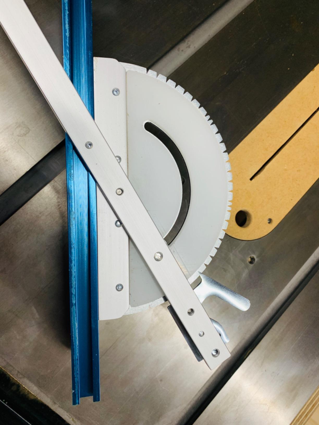 POWERTEC 71391 Table Saw Precision Miter Gauge System w/ 27 Angle Stops and 3/4”x 3/8”T-Slotted Miter Bar w/Removable T-Slot Plate; Includes 24”x 3” Multi T–Track Fence w/Scale, T-track Flip Stop customer photo 2