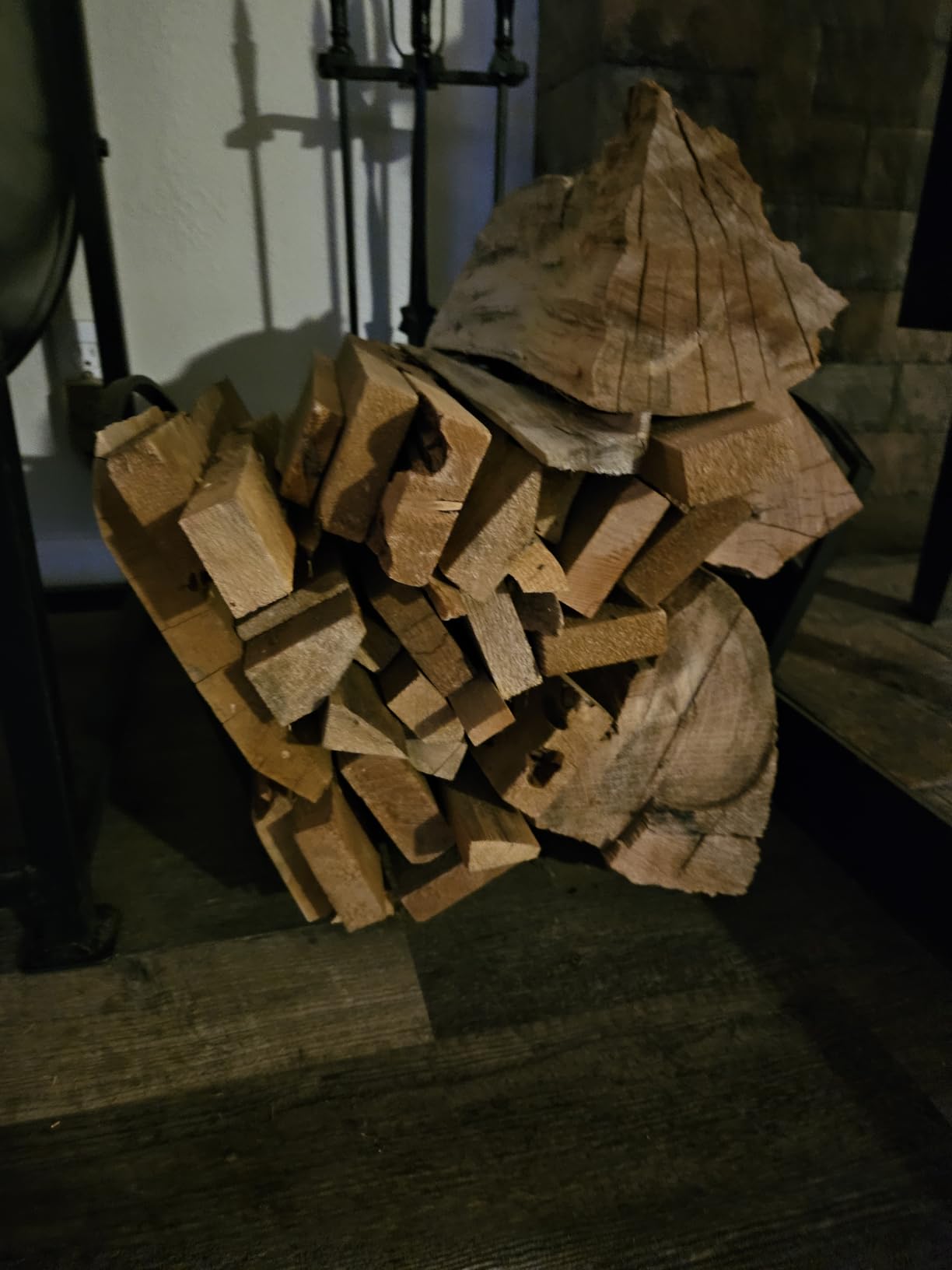 Fire Beauty Fireplace Log Holder Folding Firewood Rack,Stacking Rack,Storage Rack for Firewood, Indoor, Outdoor,Heavy Duty Steel customer photo 1