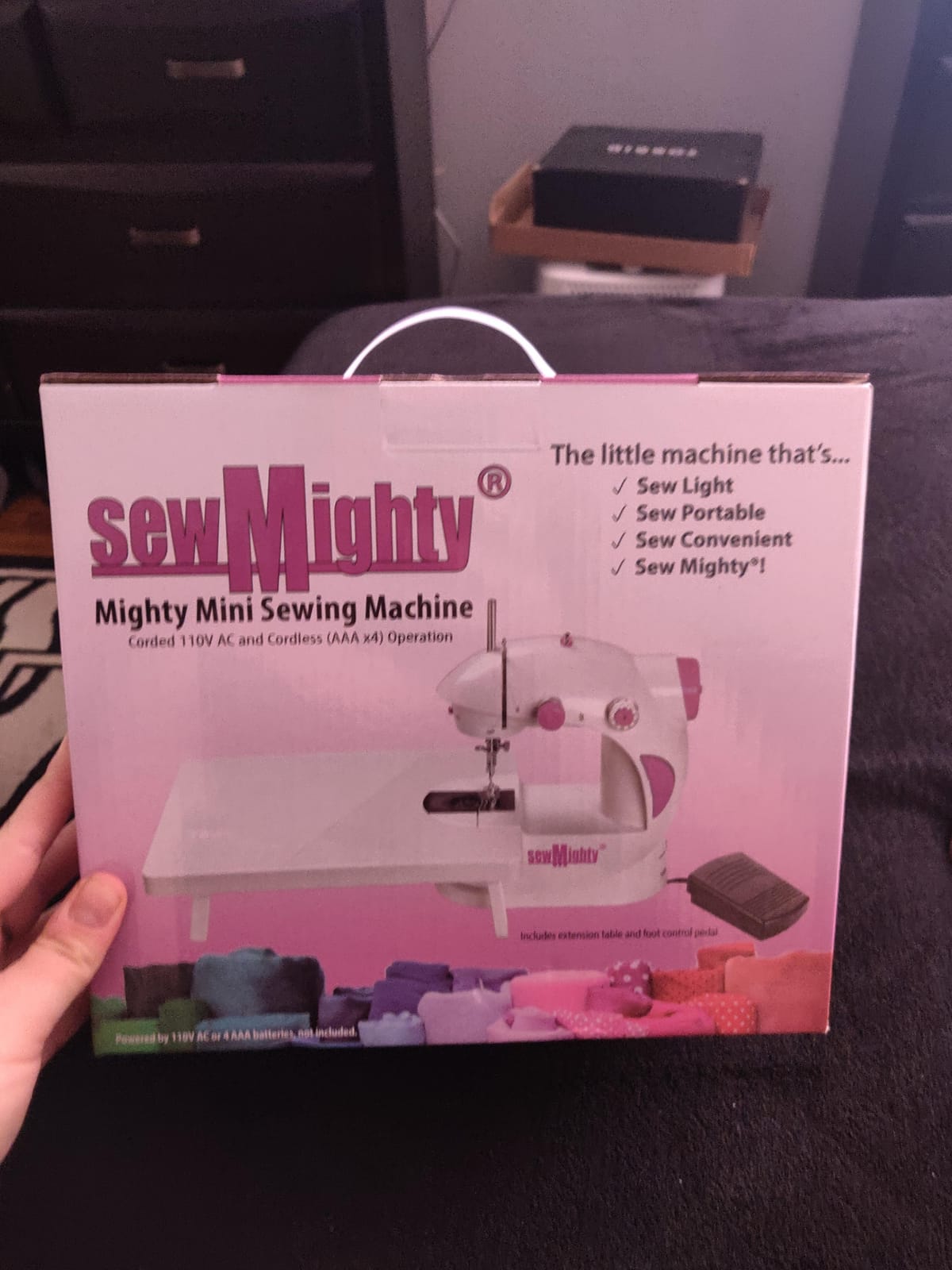 Mini Sewing Machine for Kids, Beginners, Travel & More- Portable, Battery Powered, use for Traveling, Quick Repairs, Small Projects & Children– Dual-Speed, AC & DC power, Foot Pedal & More customer photo 2