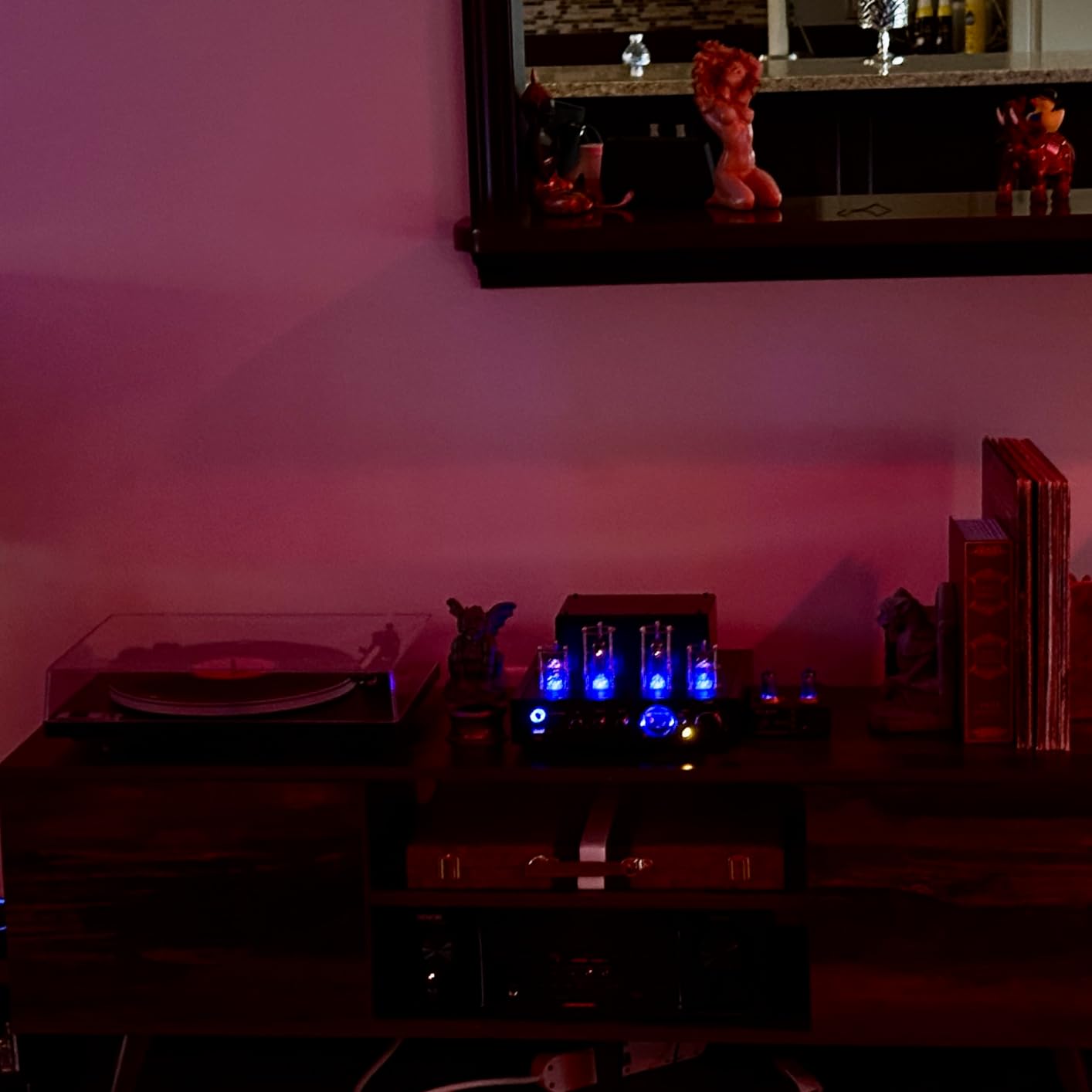 Monoprice Stereo Hybrid Tube Amplifier 2019 Edition, 25 Watt with Bluetooth 2.1 + EDR, Wired RCA, Optical, Coaxial, and USB Connections, and Subwoofer Out customer photo 1