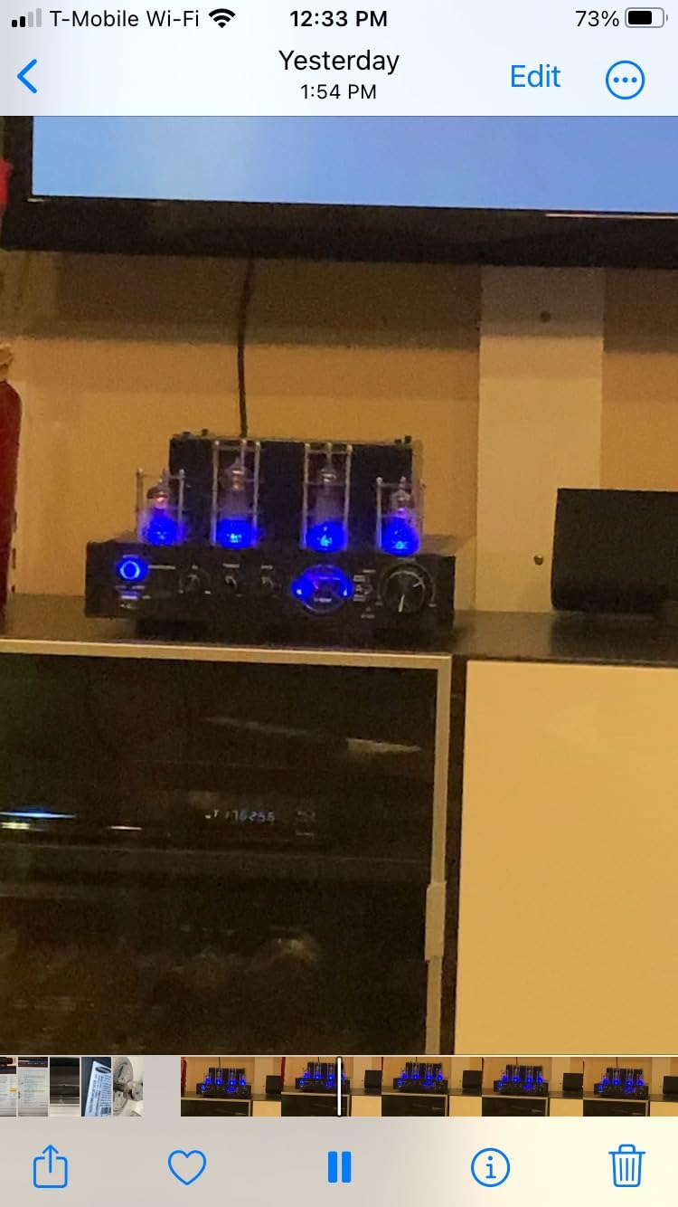 Monoprice Stereo Hybrid Tube Amplifier 2019 Edition, 25 Watt with Bluetooth 2.1 + EDR, Wired RCA, Optical, Coaxial, and USB Connections, and Subwoofer Out customer photo 2