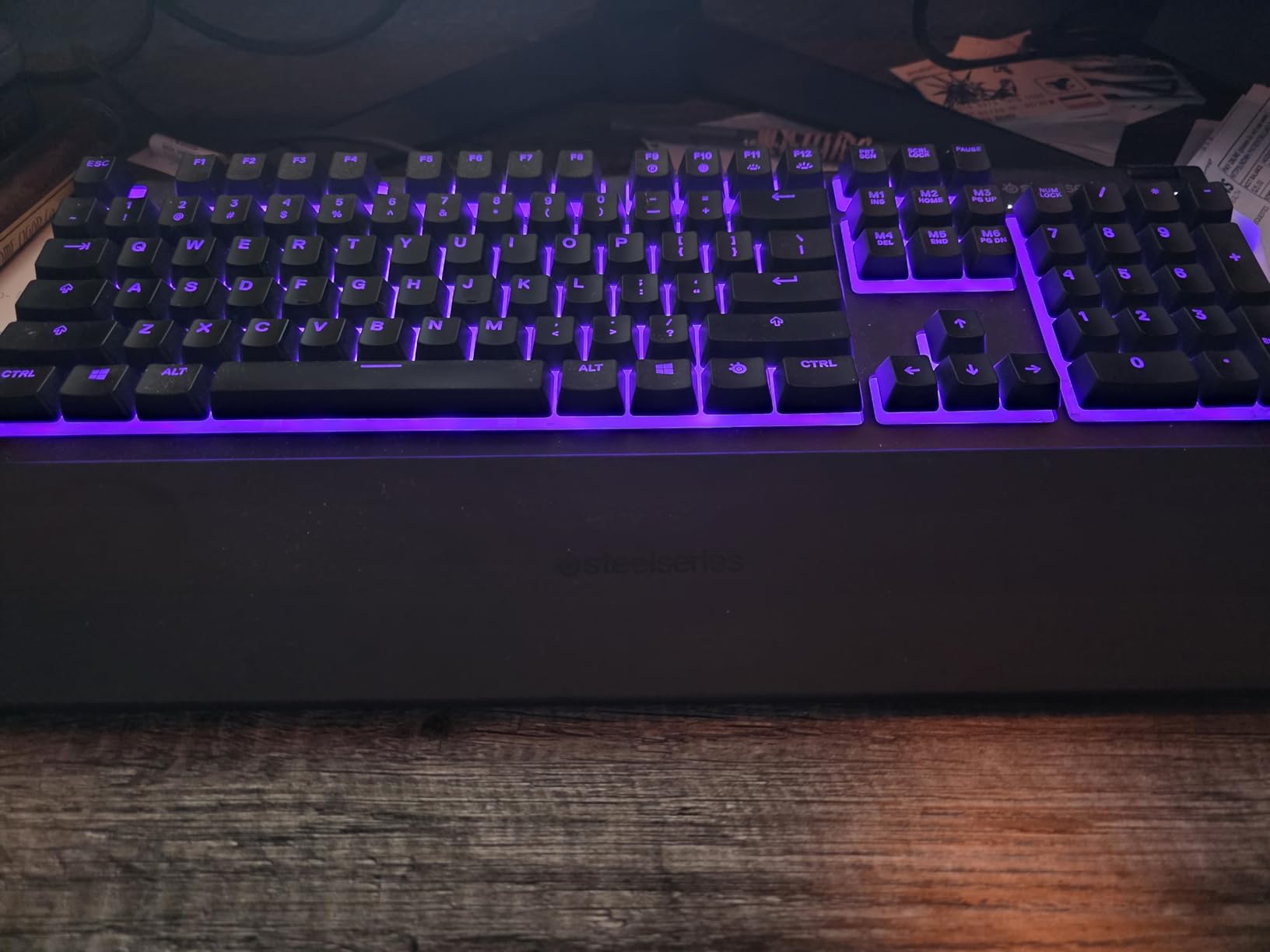 SteelSeries Apex 3 RGB Gaming Keyboard – 10-Zone RGB Illumination – IP32 Water Resistant – Premium Magnetic Wrist Rest (Whisper Quiet Gaming Switch) customer photo 2