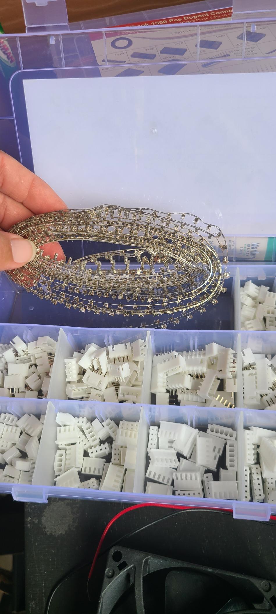 Qibaok Crimping Tool Kit Ratcheting Crimper with 1550PCS 2.54mm Dupont Connectors and 760pcs 2.54mm JST-XH Connectors for AWG 26-20(0.1-0.5mm²) customer photo 1