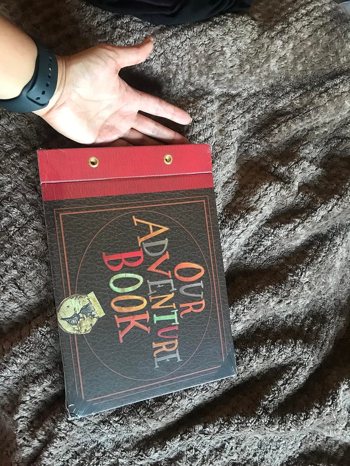 Scrapbook Photo Album,Our Adventure Book, Embossed Words Hard Cover Movie Up Travel Scrapbook for Anniversary, Wedding, Travelling, Baby Shower, etc (Adventure Book) customer photo 1