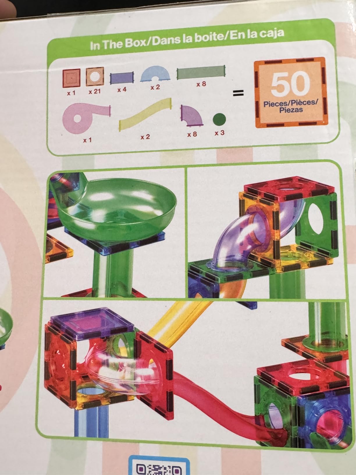 PicassoTiles 100 Piece Marble Run Magnetic Tiles Race Track STEM Ages 3+ customer photo 2