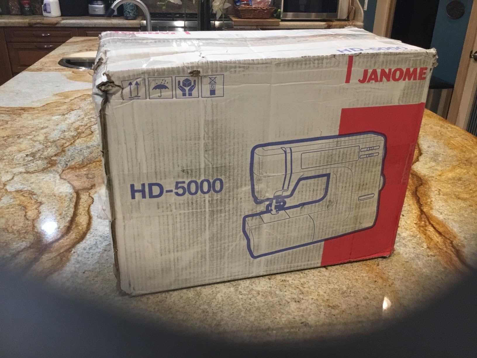 Janome HD5000 Heavy-Duty Sewing Machine for Beginners - Portable Mechanical Sewing Machines with Accessories, Leather Stitching for Hemming, Clothes, Jeans, Quilting, Upholstery customer photo 1
