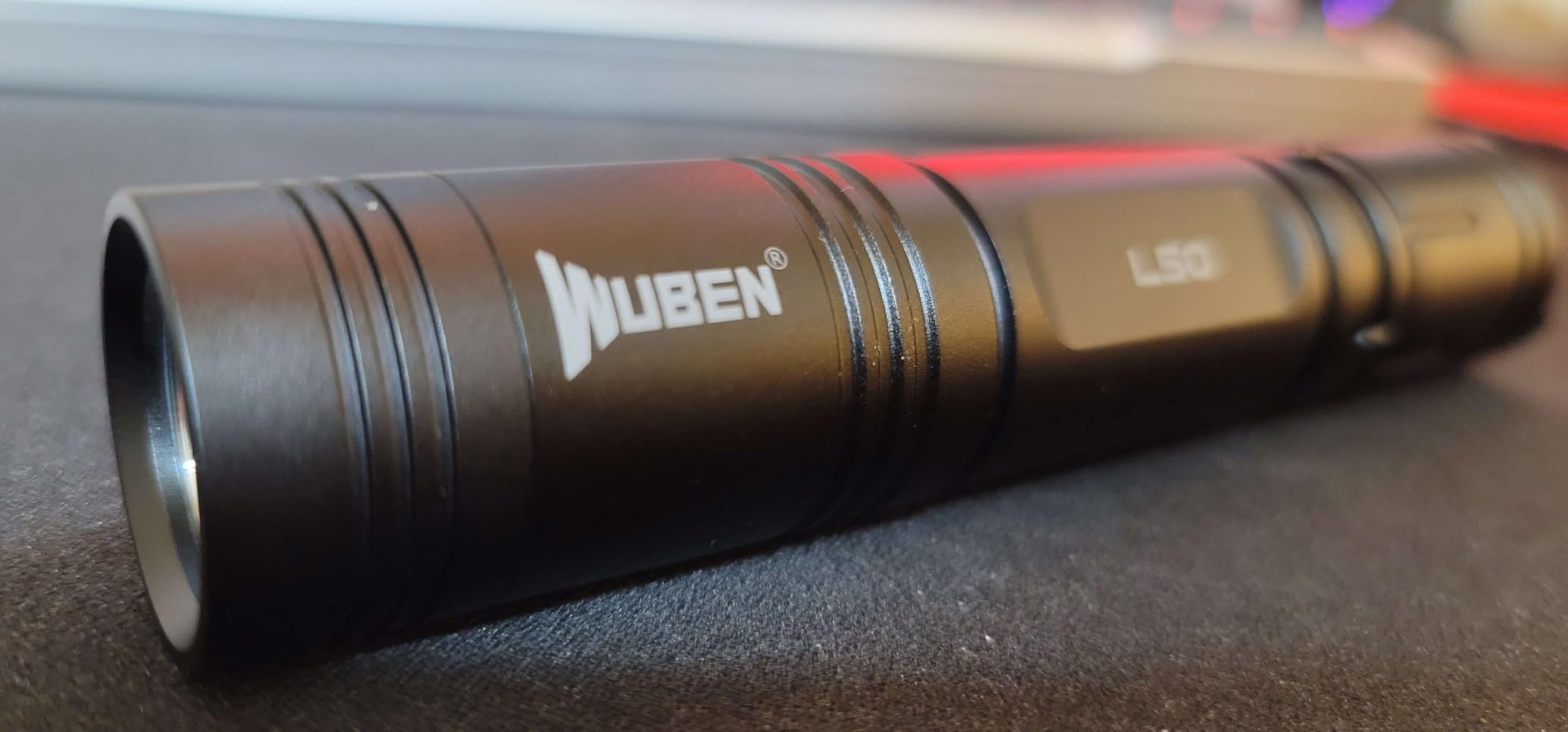 WUBEN L50 Rechargeable Tactical Flashlight, 1200 High Lumens Super Bright Handheld Flashlighs, IP68 with 5 Mode Pocket Light, LED Tail Switch Flash Light for Emergencie Camping Home Inspection Repair customer photo 1