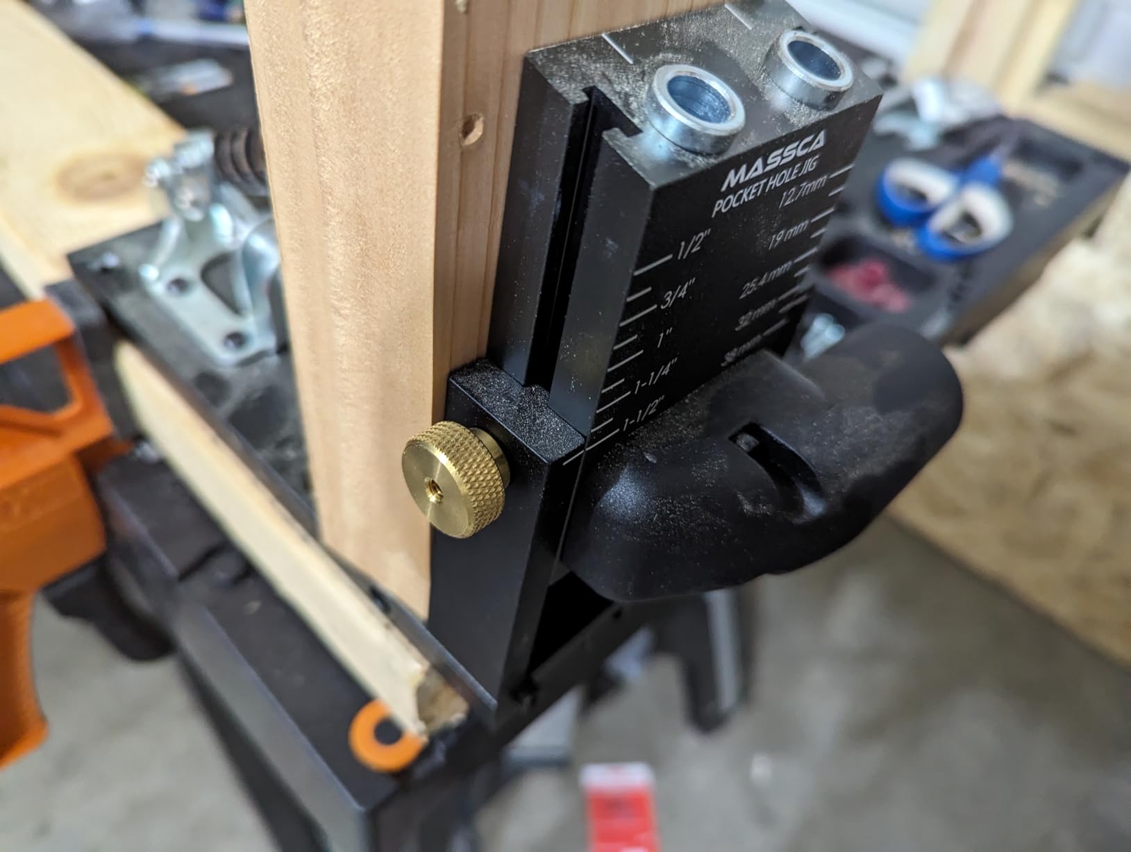 Massca Aluminum Pocket Hole Jig System Pro M2 Adjustable & Easy to Use Joinery Woodworking Tool For DIY Carpentry Projects customer photo 2
