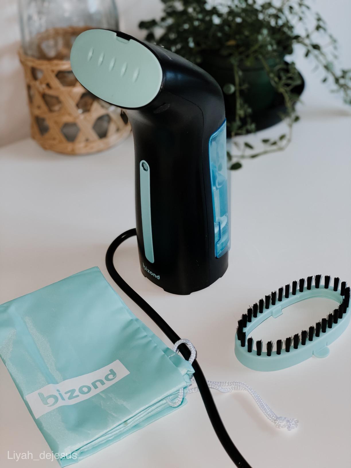 BIZOND Travel Steamer for Clothes - Portable, Handheld for Garment, Fabric and Curtain - No Spitting, Safe, 120V Only, Mini Steam Iron with Metal Plate - Compact Home Wrinkle Remover (Black) customer photo 2