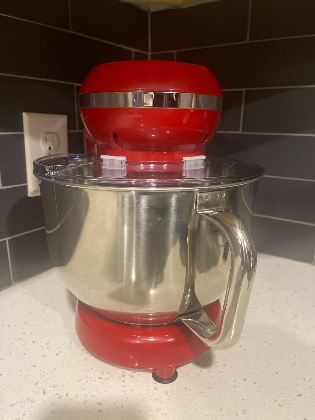 VIVOHOME Stand Mixer, 6-Quart Tilt-Head Kitchen Mixer with Bowl, Gray customer photo 2