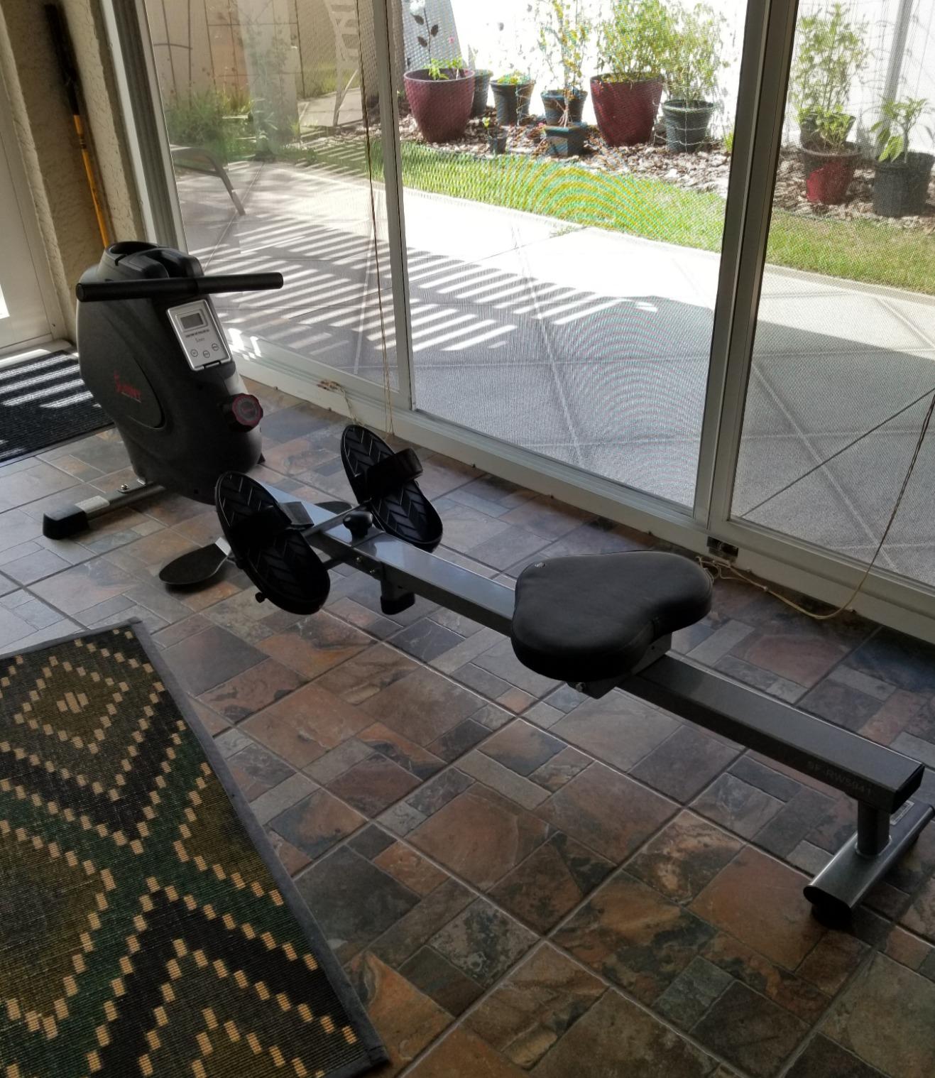 Sunny Health & Fitness Foldable Magnetic Rowing Machince for Home, 44