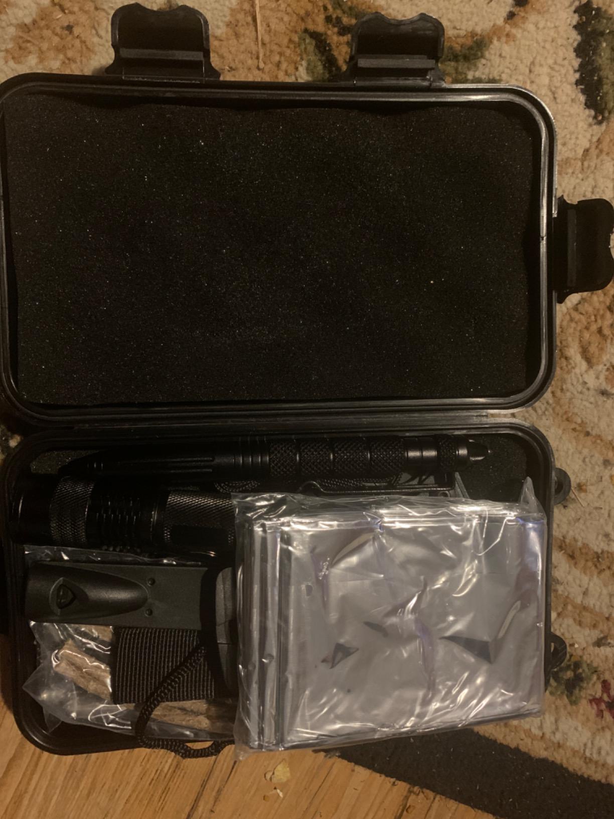 Angieast Survival Kit 35 in 1, First Aid Kit, Survival Gear, Survival Tool Gifts for Men Boyfriend Him Husband Fathers Day Camping, Hiking, Hunting, Fishing customer photo 2