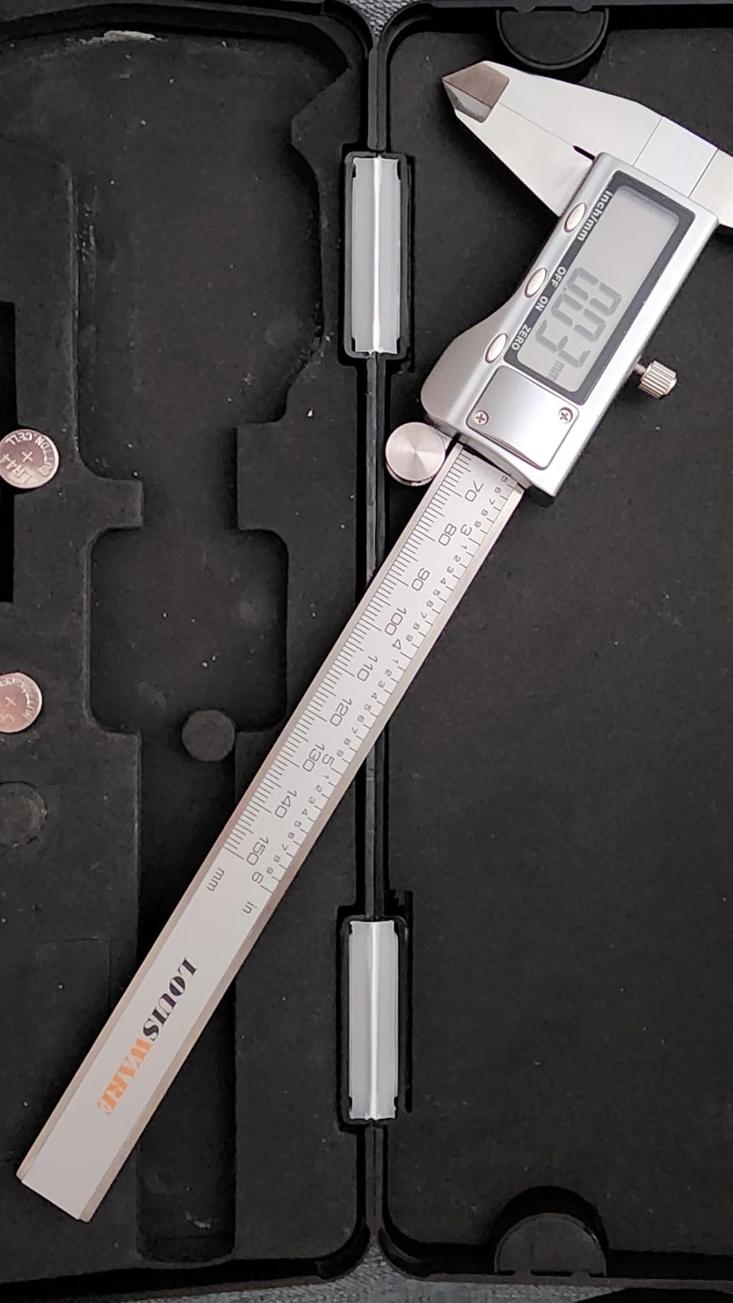 Digital Caliper, Caliper Measuring Tool with Stainless Steel, Electronic Micrometer Caliper with Large LCD Screen, Auto-Off Feature, Inch and Millimeter Conversion (6 Inch/150 mm) customer photo 2