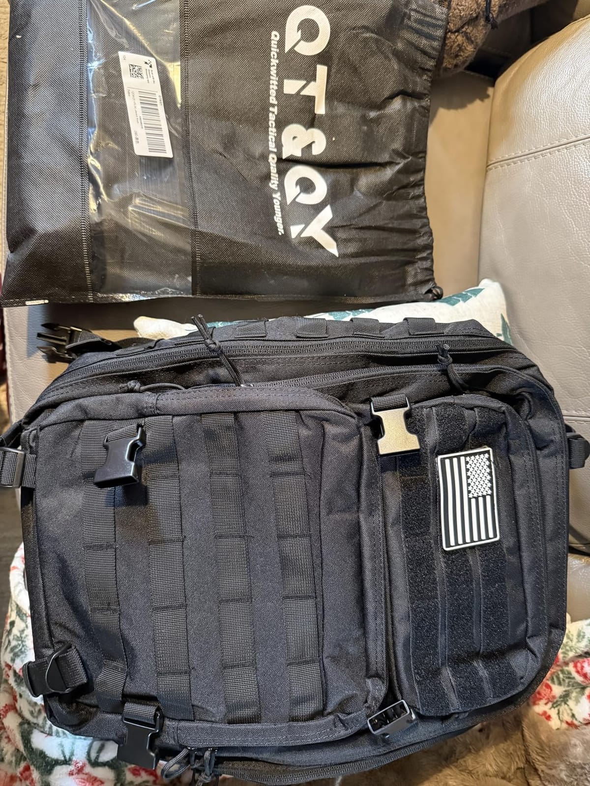 QT&QY 45L Military Tactical Backpacks Molle Army Assault Pack 3 Day Bug Out Bag Hiking Treeking Rucksack… customer photo 2