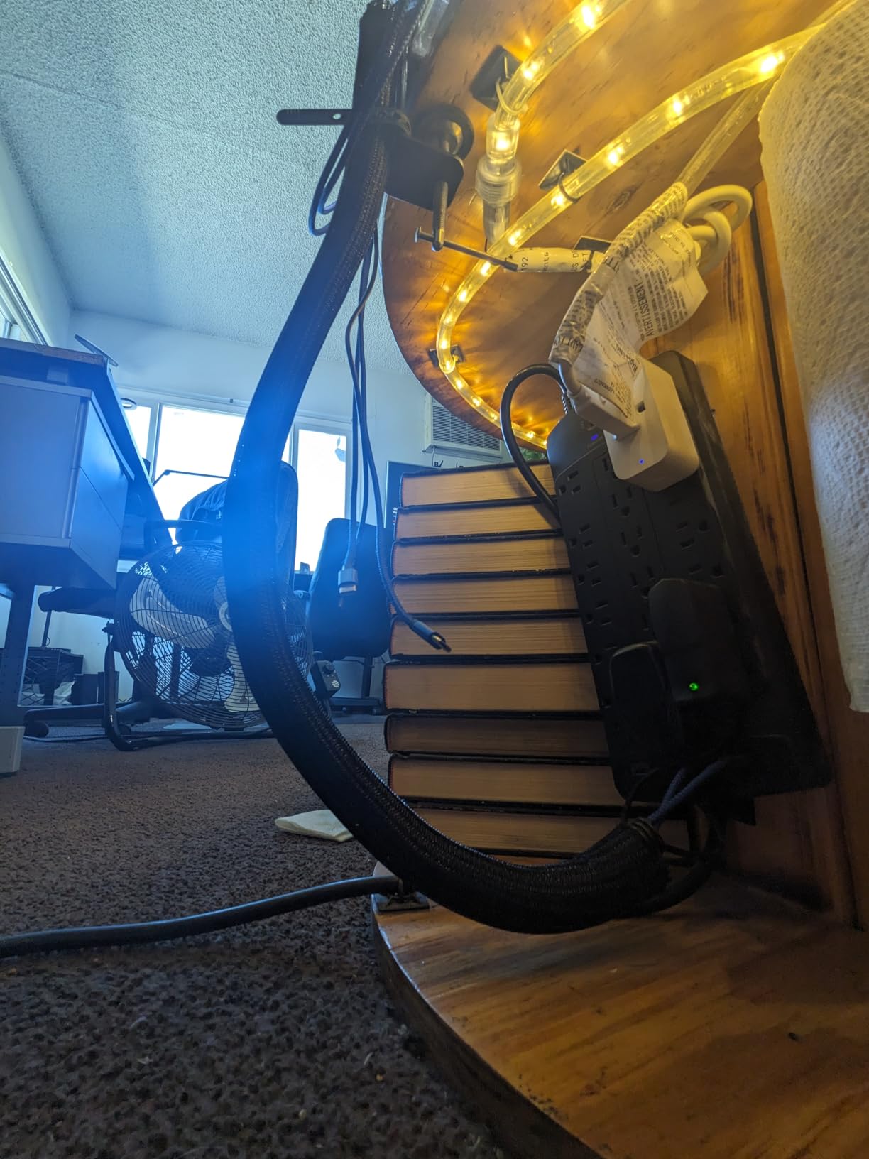 Cable Management Sleeve, Split Design, 25FT - 1/2 Inch, Black | Cord Protectors from Pets | Heat & Abrasion Resistant Wire Loom | Automotive Wiring & Home Office Cable Organization customer photo 1