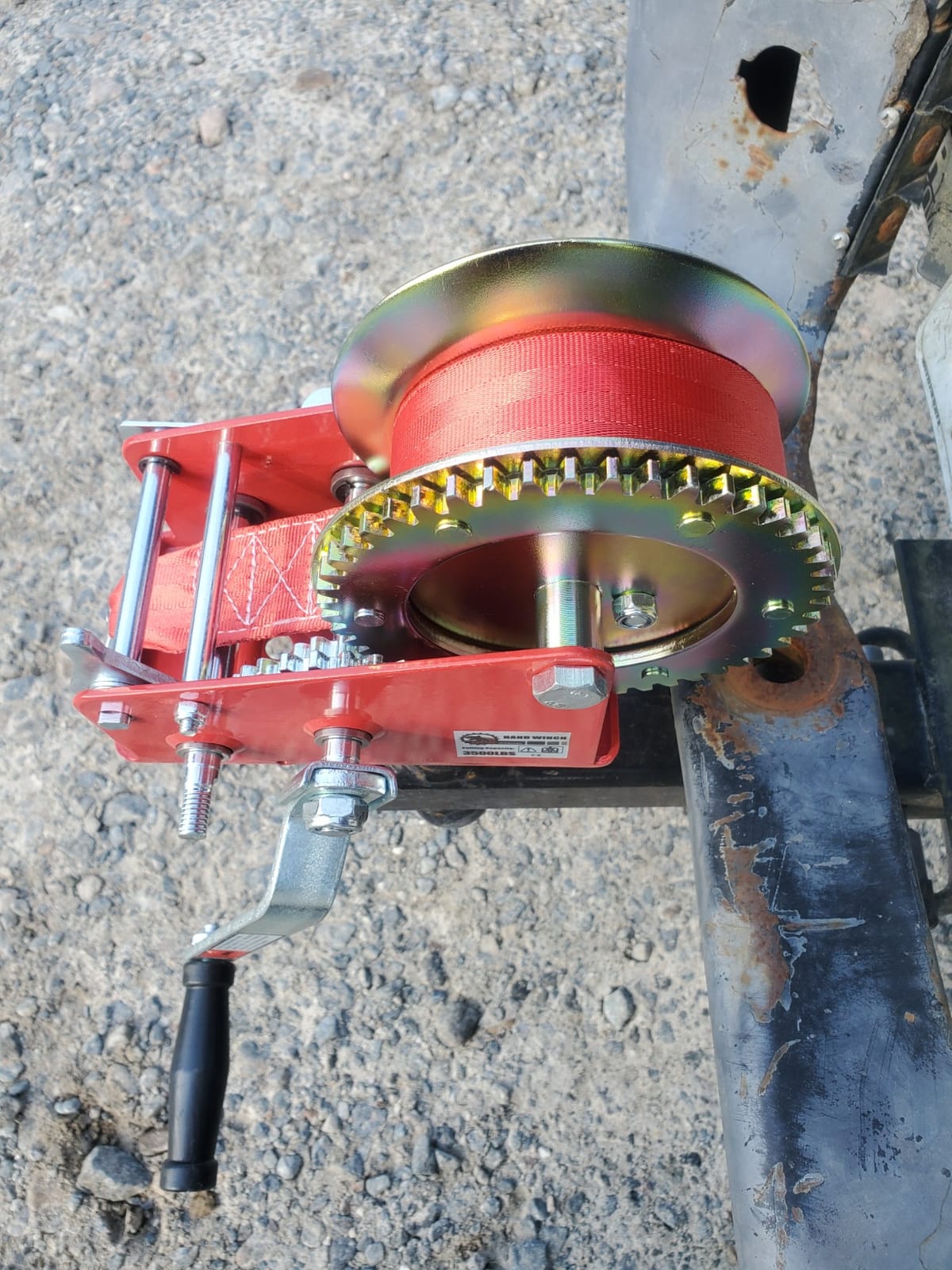 OPENROAD Boat Winch 3500lbs Hand Winch, with 32ft Blue Strap and 2 Speed switchable, for Boat Trailer Towing Winch customer photo 2
