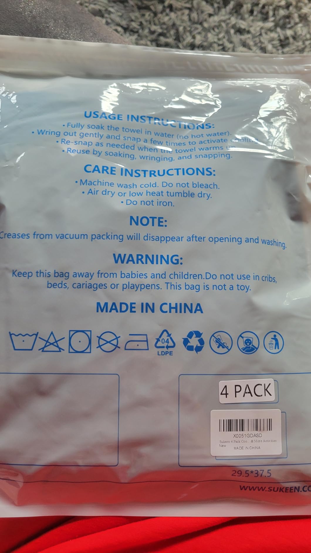 Sukeen 4 Pack Cooling Towels (40