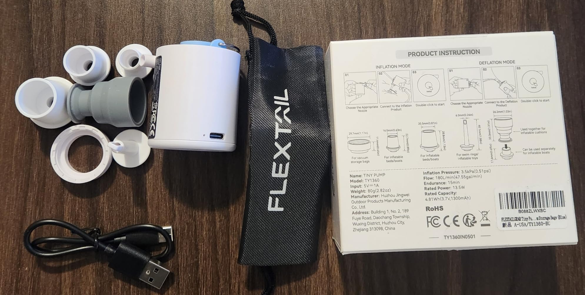 FLEXTAILGEAR Air Pump for Inflatables, Portable Electric Air Pump customer photo 2