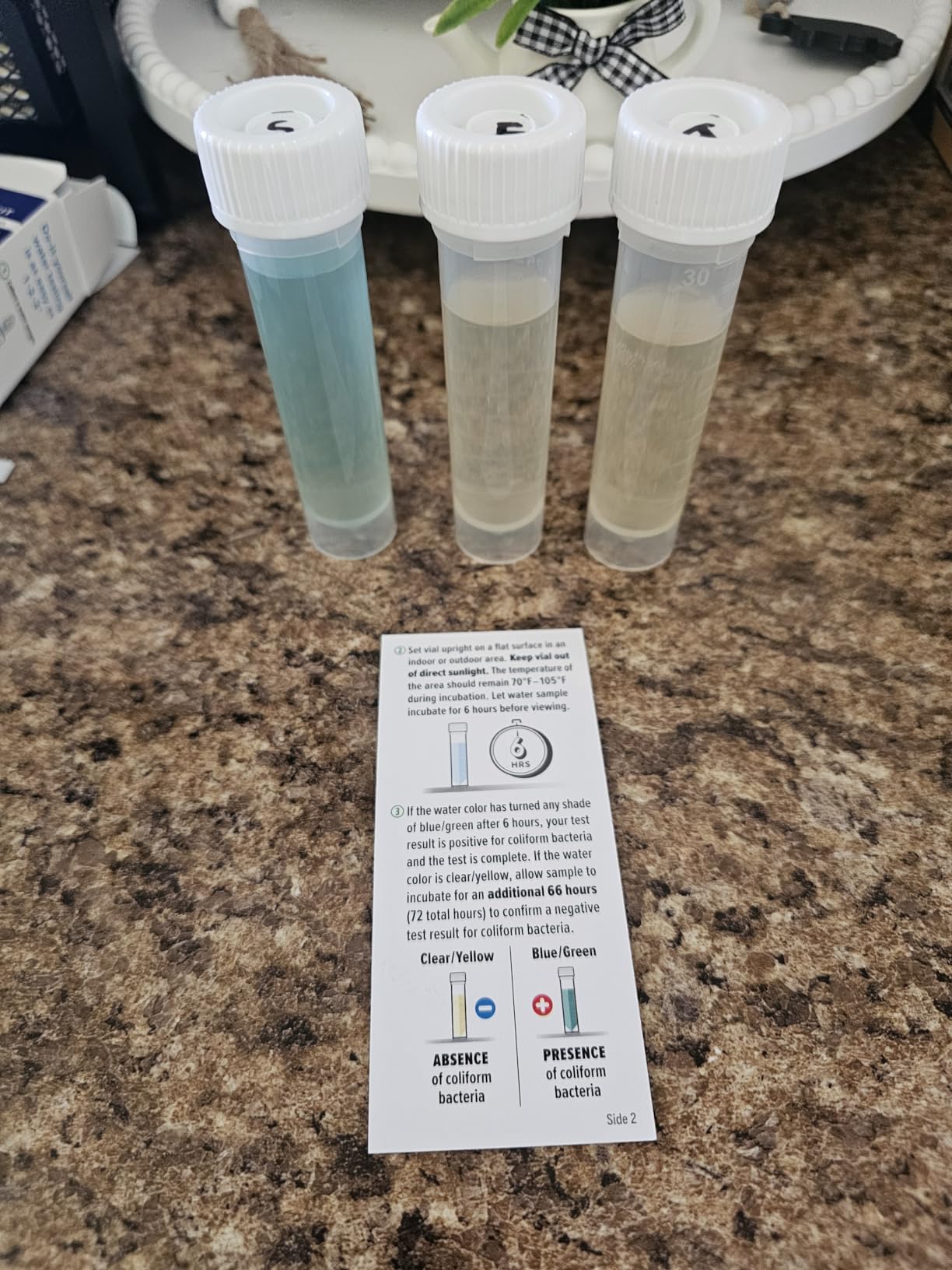 Safe Home DIY Bacteria in Water Test Kit - Results as Fast as 6 Hours - Detects 50 Different Species of Coliform Bacteria - EPA Lab Certified - Made in the USA - (1 Pack) customer photo 2