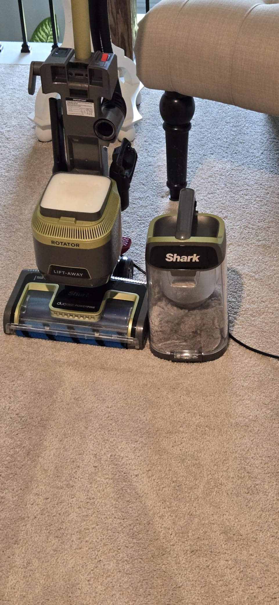 Shark Rotator Lift-Away Vacuum, HEPA Filter, No Hair Wrap, Silver, LA502 | DuoClean PowerFins, Lift-Away Pod, HEPA Seal, LED Headlights, Swivel Steering, Crevice Tool, Pet Power Brush, Upholstery Tool customer photo 1