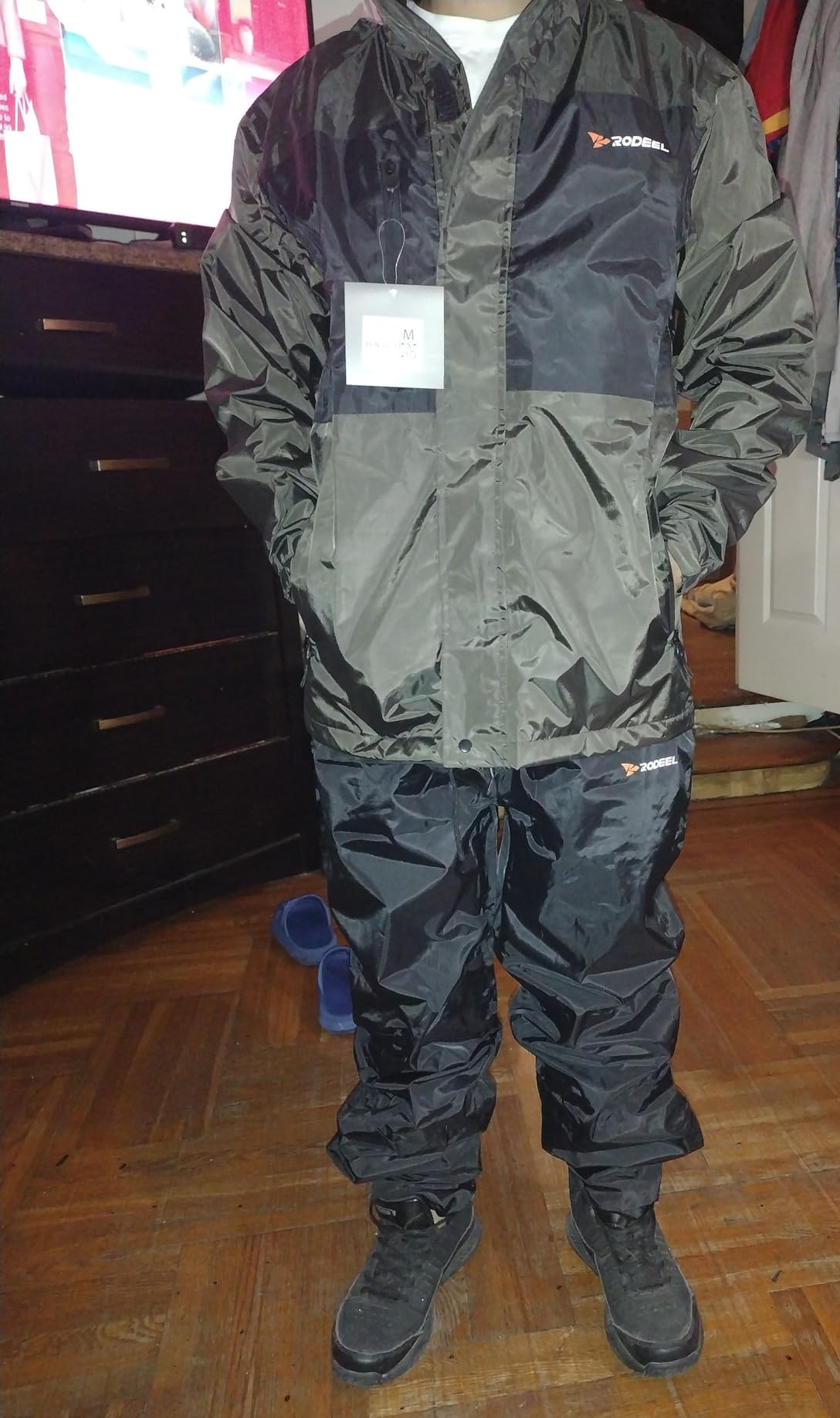Rodeel Waterproof Fishing Rain Suit for Men (Rain gear Jacket & Trouser Suit) customer photo 1