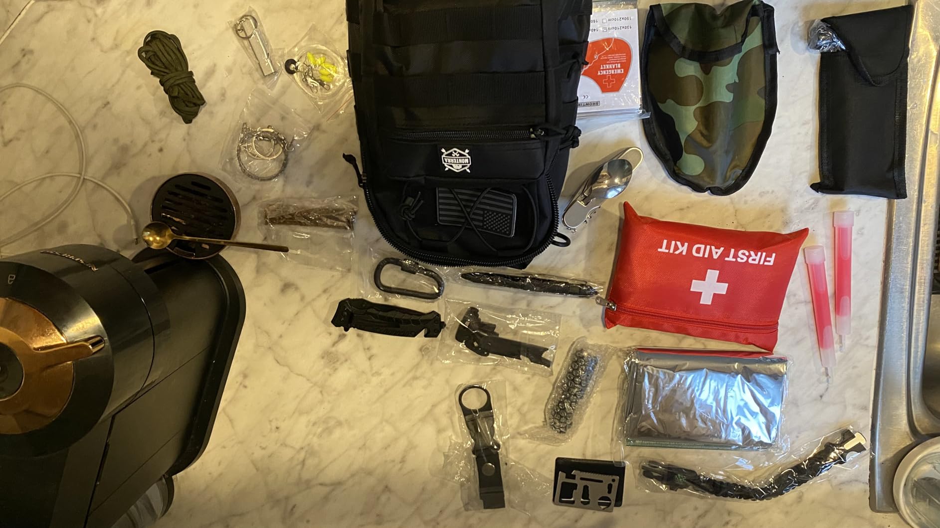 Monterra Survival Kit, 250 Pcs, Emergency Gear and Supplies, First Aid, Bug Out Go Bag, EDC, Molle System Backpack, Hiking, Camping, Outdoor Accessories, Hunting Gifts for Men. customer photo 1