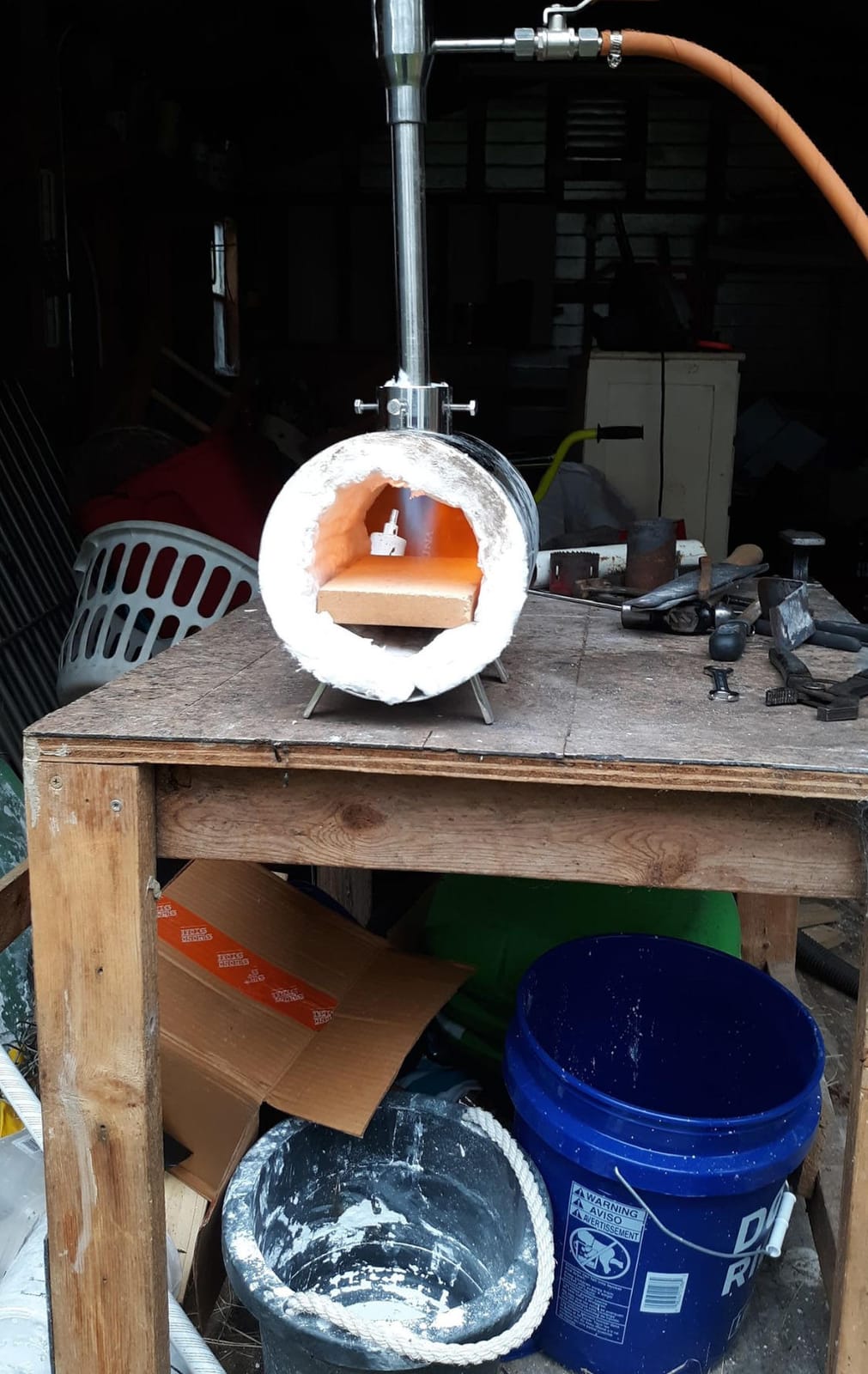 Simond Store - Single Burner Portable Metal Propane Forge - 2600F Rated customer photo 1