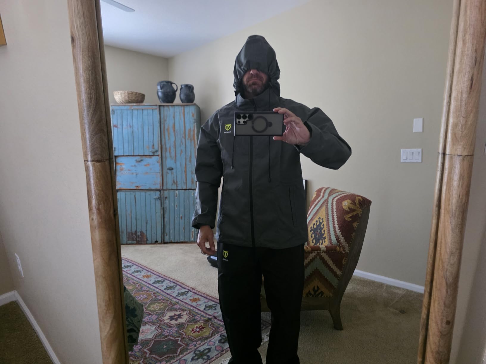 TIDEWE Rain Suit for Men, Waterproof Lightweight 2-Piece Rain Gear customer photo 2