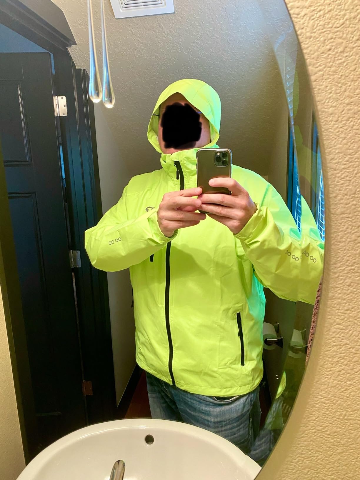 baleaf Men's Rain Jacket Waterproof Hood Lightweight Reflective Packable customer photo 2
