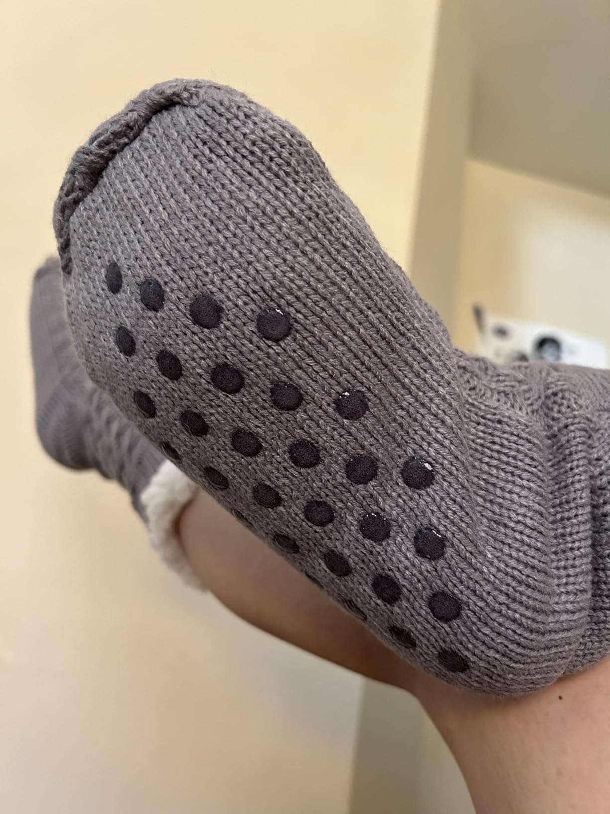 Chassic Warm Fuzzy Sherpa Lined Slipper Socks for Women with Non-Slip Grips customer photo 1