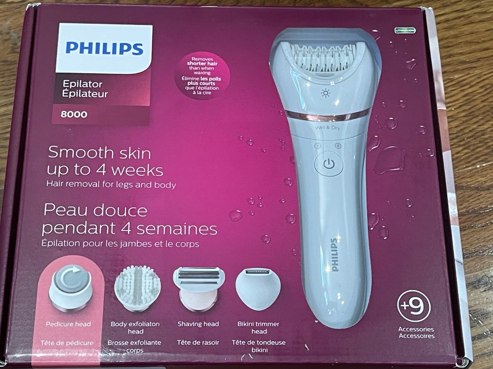 Philips Epilator Series 8000 5 in 1 Shaver for Women, Trimmer, Pedicure and Body Exfoliator with 9 Accessories, BRE740/14 customer photo 2