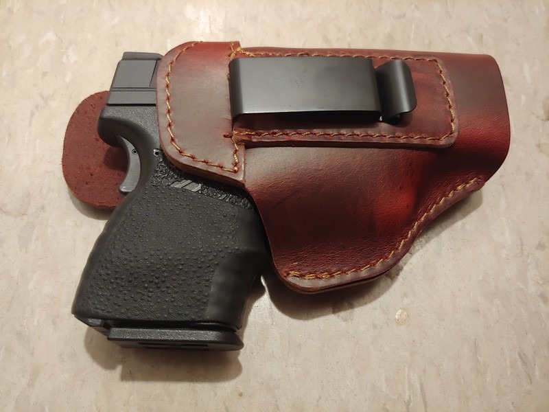 IWB Leather Holster, Genuine Leather Gun Holster for Glock Ruger Sig Taurus customer photo 2