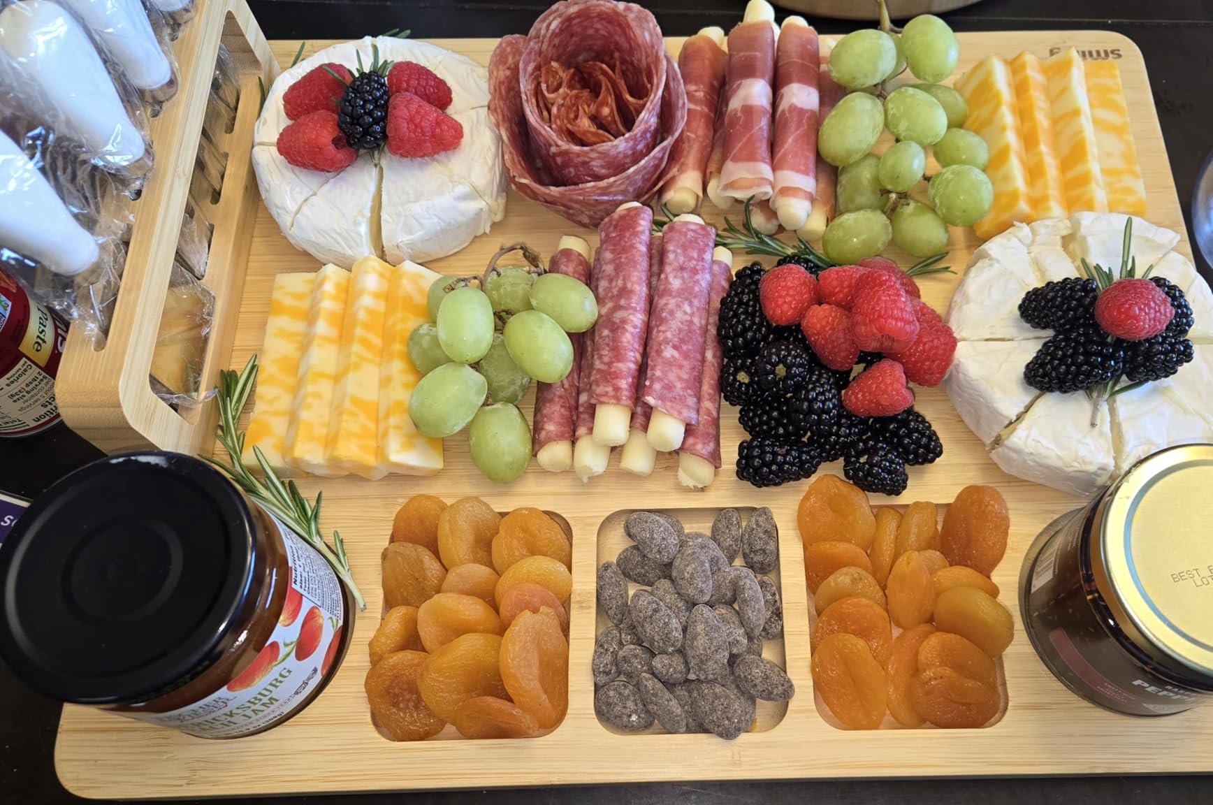 SMIRLY Charcuterie Boards Set, Large Cheese Board with Accessories, Bamboo customer photo 1