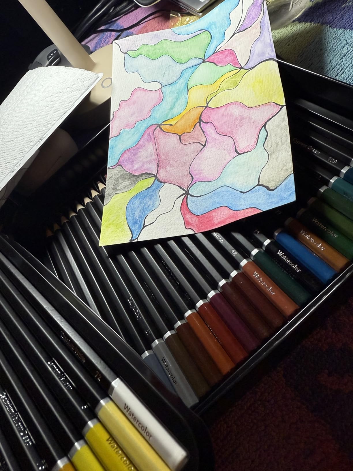KALOUR 72 Watercolor Pencils Set, Water Soluble with 2 Brushes customer photo 1