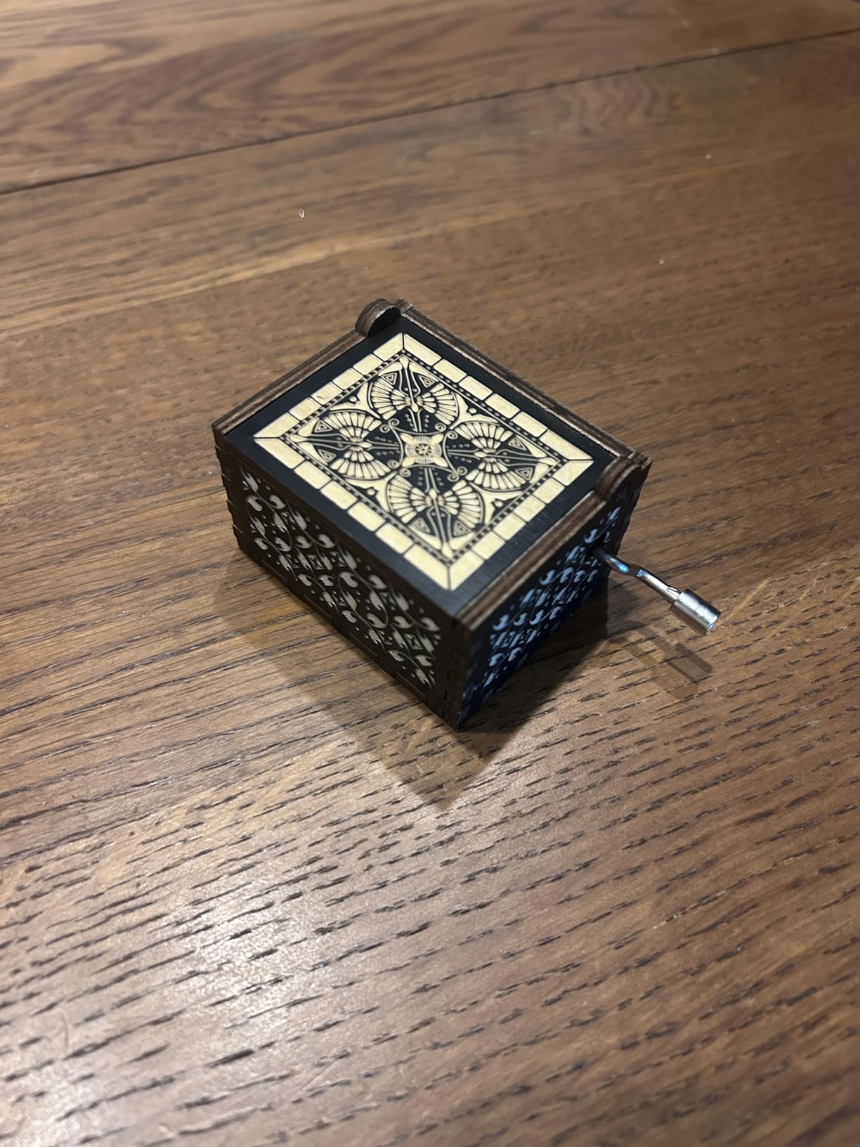 Can't Help Falling in Love Wood Music Box, Antique Engraved Music Boxes customer photo 1