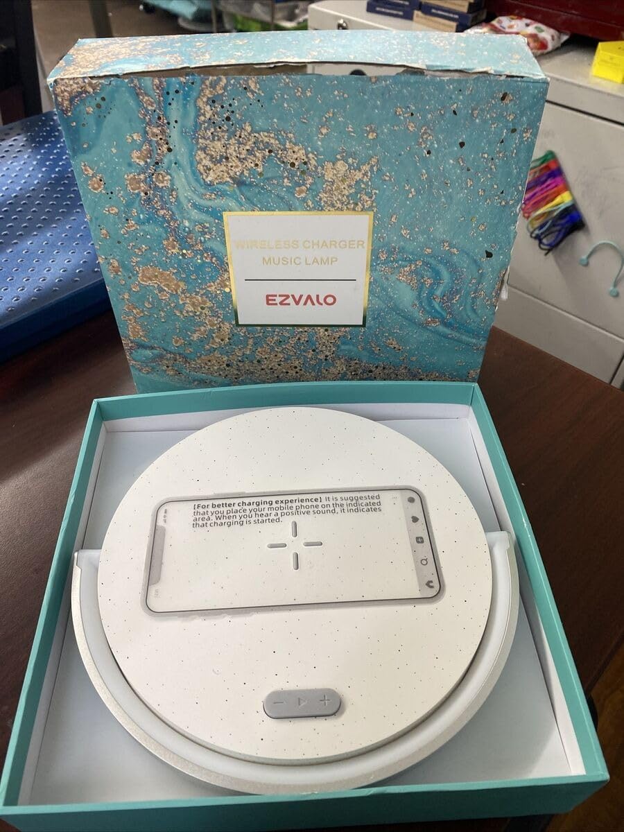 EZVALO Gifts for Women, 4-in-1 Bedside Lamp with Bluetooth Speaker, Dimmable Night Light, Charging Station and Phone Holder, Birthday Gifts for Mom, Daughter, Wife and Friends customer photo 2