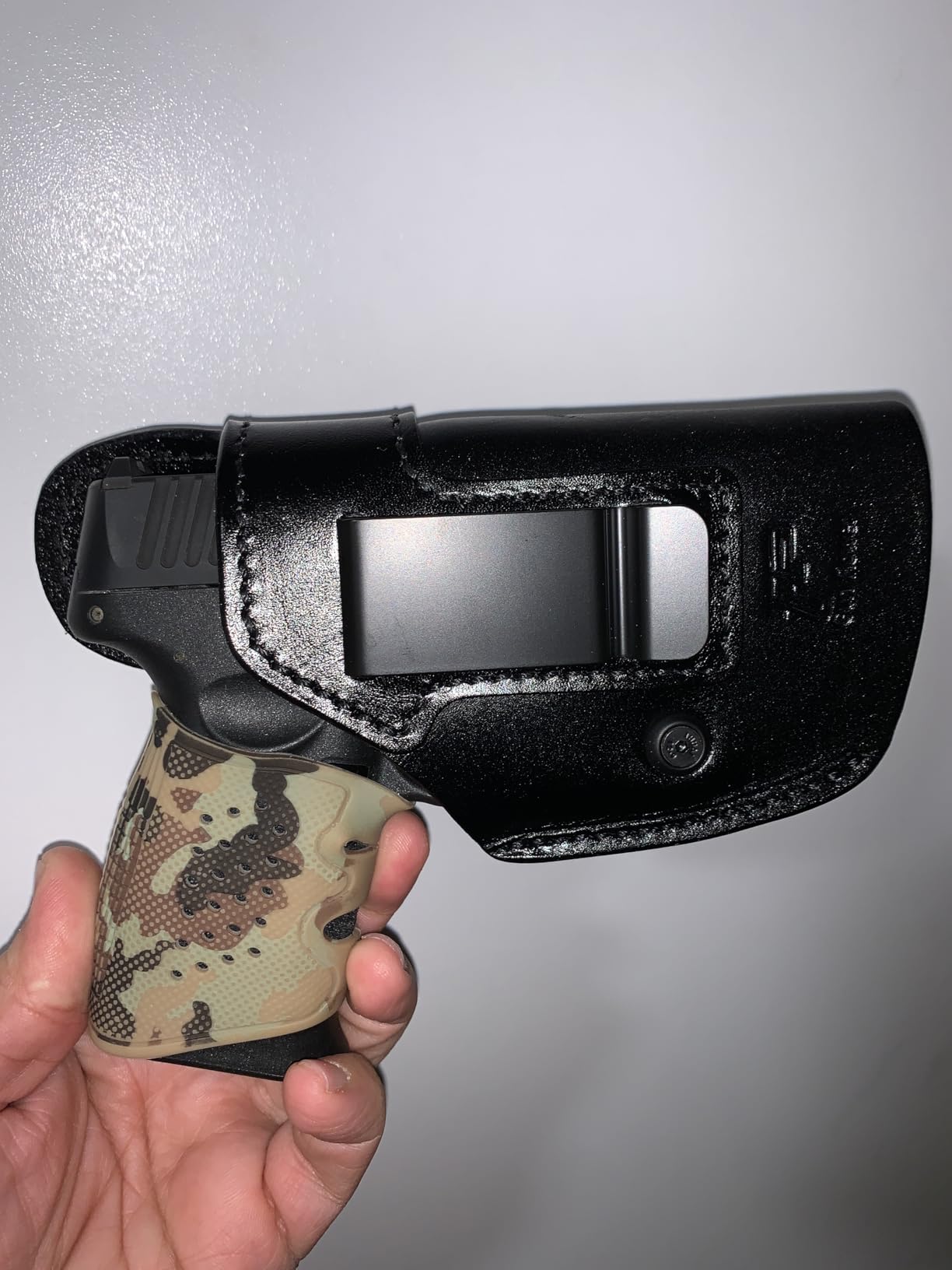 Full Grain Leather IWB Holster Compatible with Glock 17/19/19X/43X, Ruger RXM, Taurus G2C/G3C, Sig P365/P365X/P320/M18/M17, M&P9 Shield Plus,Hellcat & Other Full Size Compact Subcompact Pocket Handgun customer photo 2
